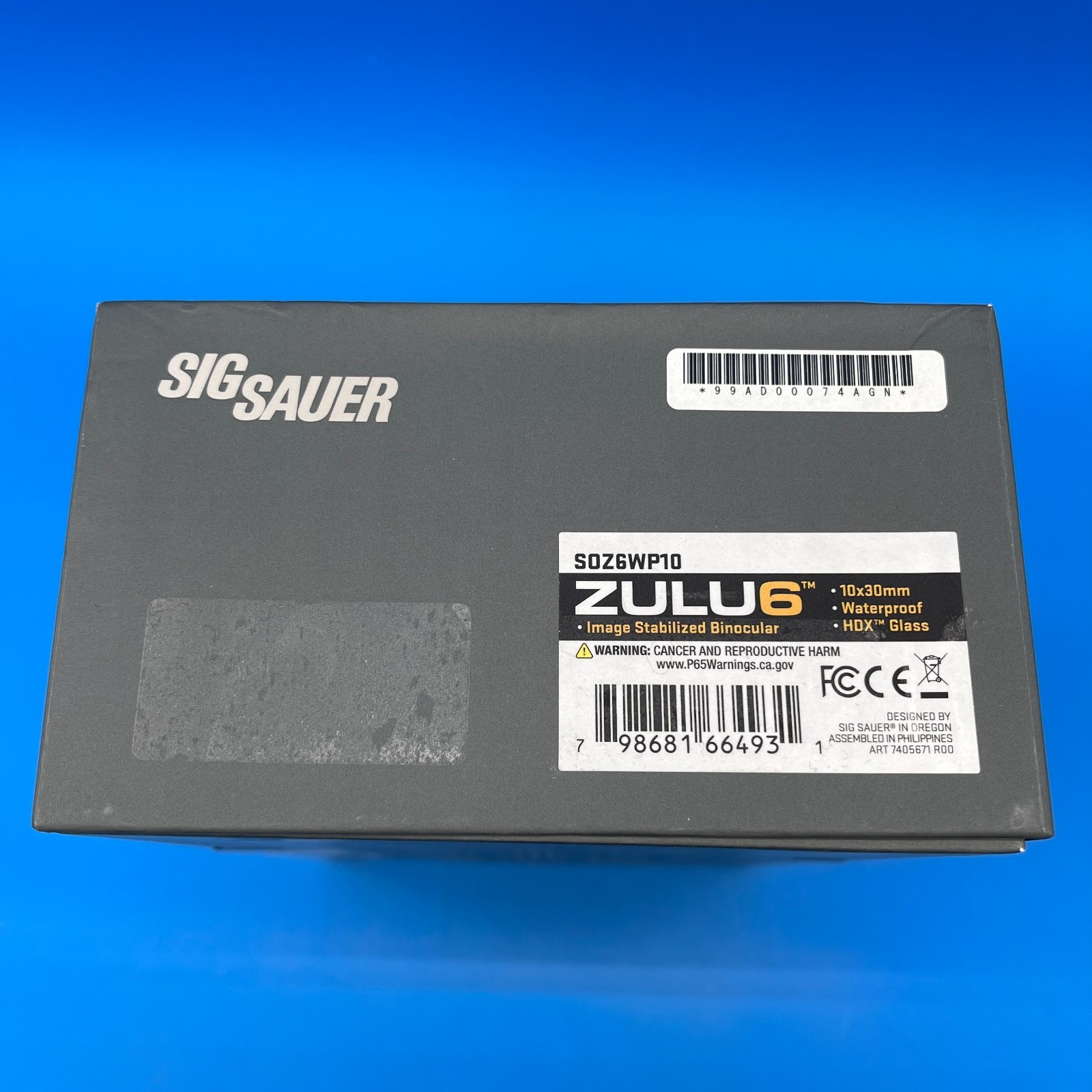 Sig Sauer ZULU6 HDX 10x30mm OIS Image Stabilized Binoculars FDE - SOZ6WP10