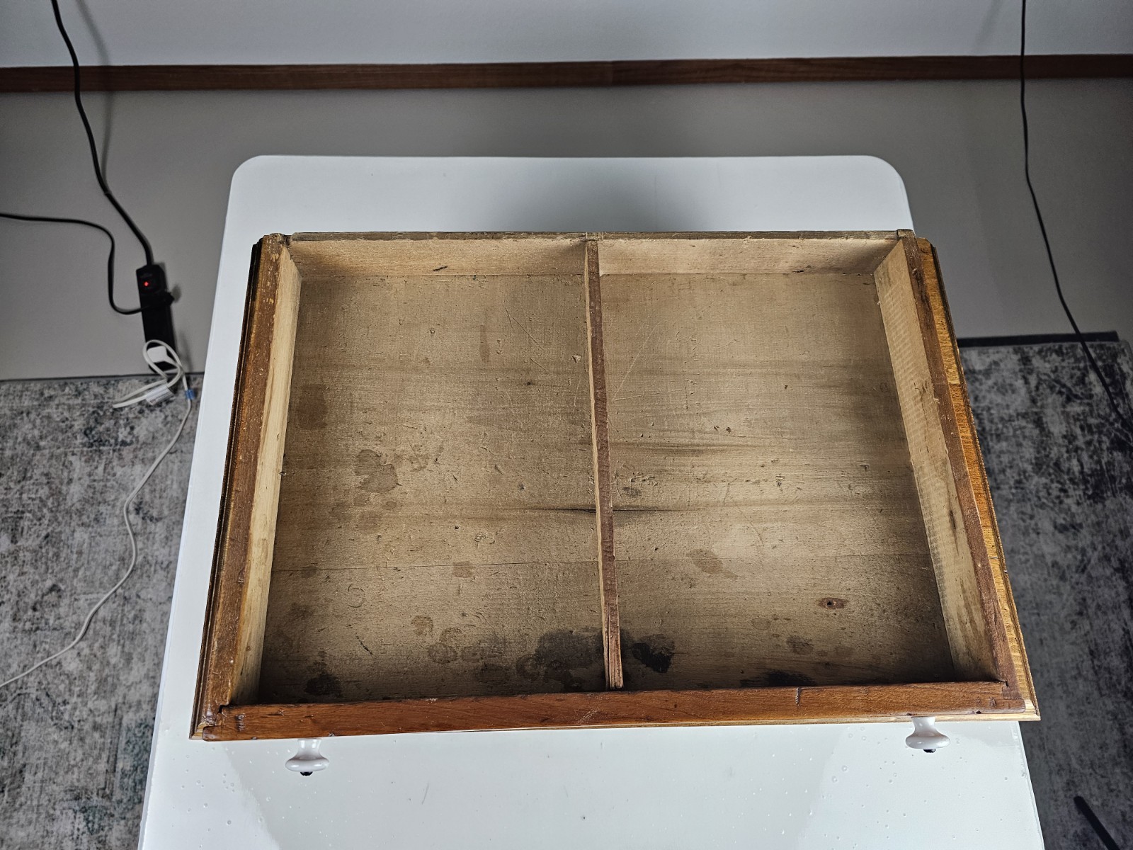 Vintage Wooden Spool Cabinet Craft Sewing Box Organizer Drawers Rustic Storage