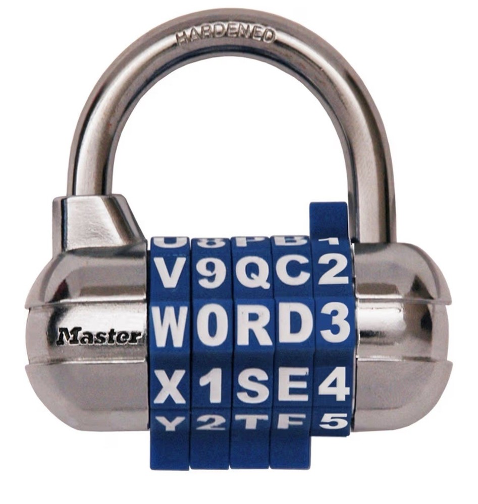 MASTER LOCK 1523D 4-DIGIT COMBINATION PADLOCK Assorted Colors