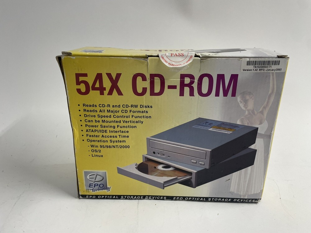 EPO 54X CD Rom Drive Supports Multi Read Function Version 1.32 2002 NEW