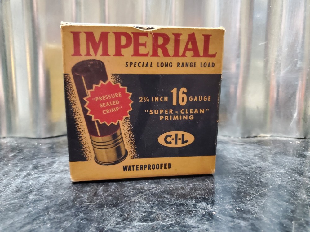 Imperial Special Long Range Load 16 GA Shotgun Shells Empty Box C-I-L