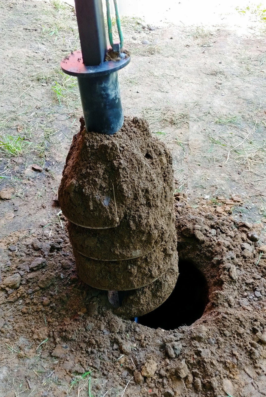 PWSAM hand well auger drilling kit with bailer, 3-55 ft