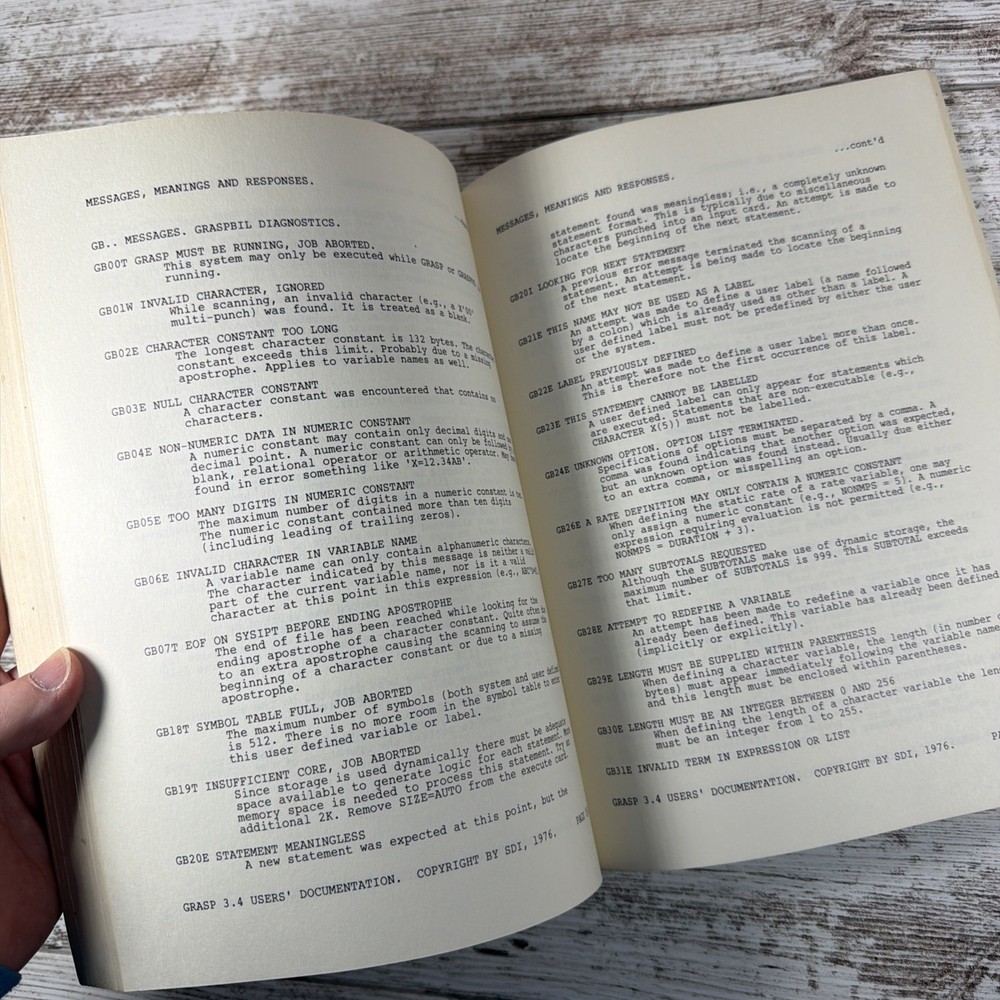 GRASP IBM Mainframe Spooler User Documentation Manual Guide (1976) SDI