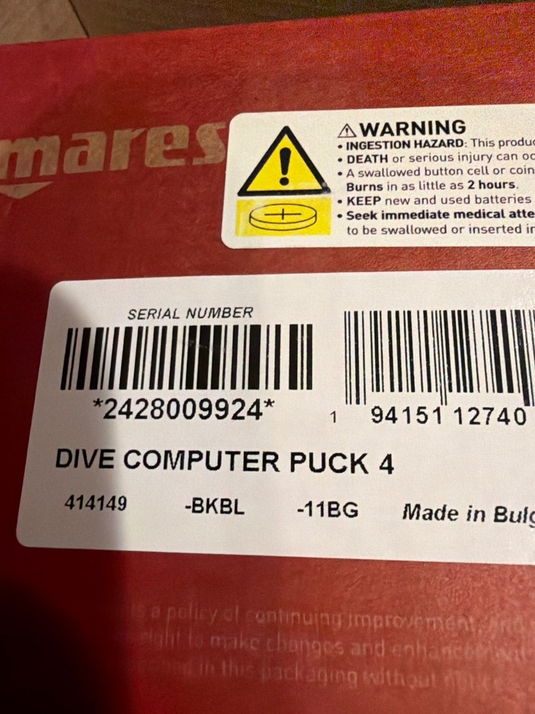 Mares Puck 4 Dive Computer :Brand New in Box