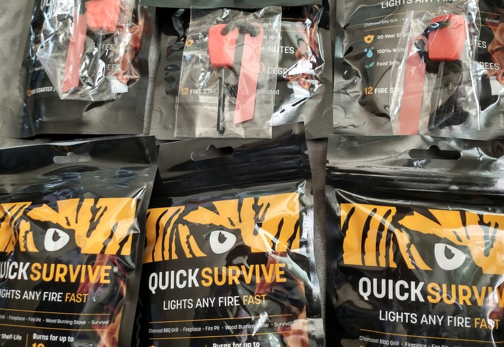 *Mega Lot!* Quick Survive Fire Starter Pouches Waterproof Proprietary Formula ++