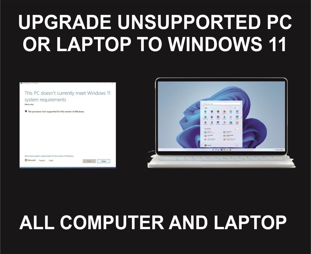 Upgrade, Install Windows 11 On Unsupported Computer Or Laptop, Service