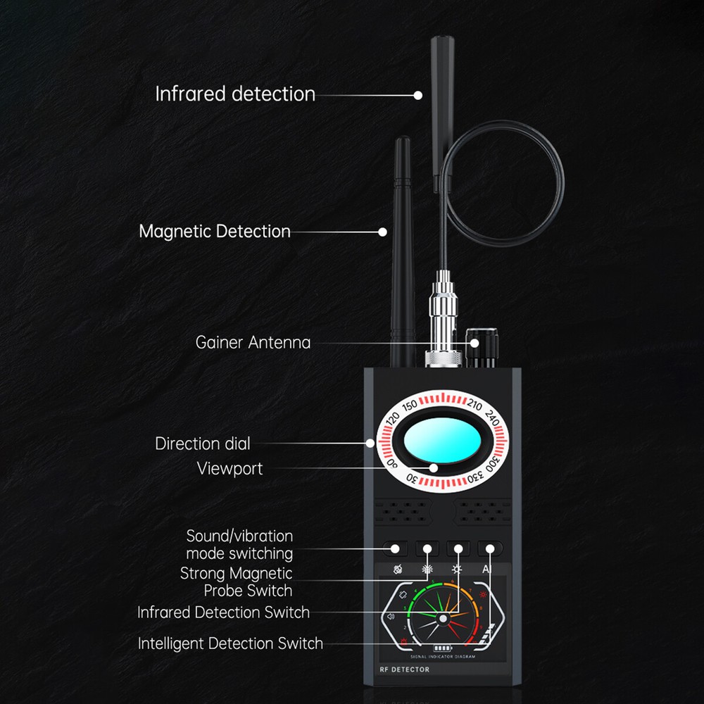 Anti-Spy Camera Wireless RF Detector GSM GPS BUG Tracker Finder Scanner Device