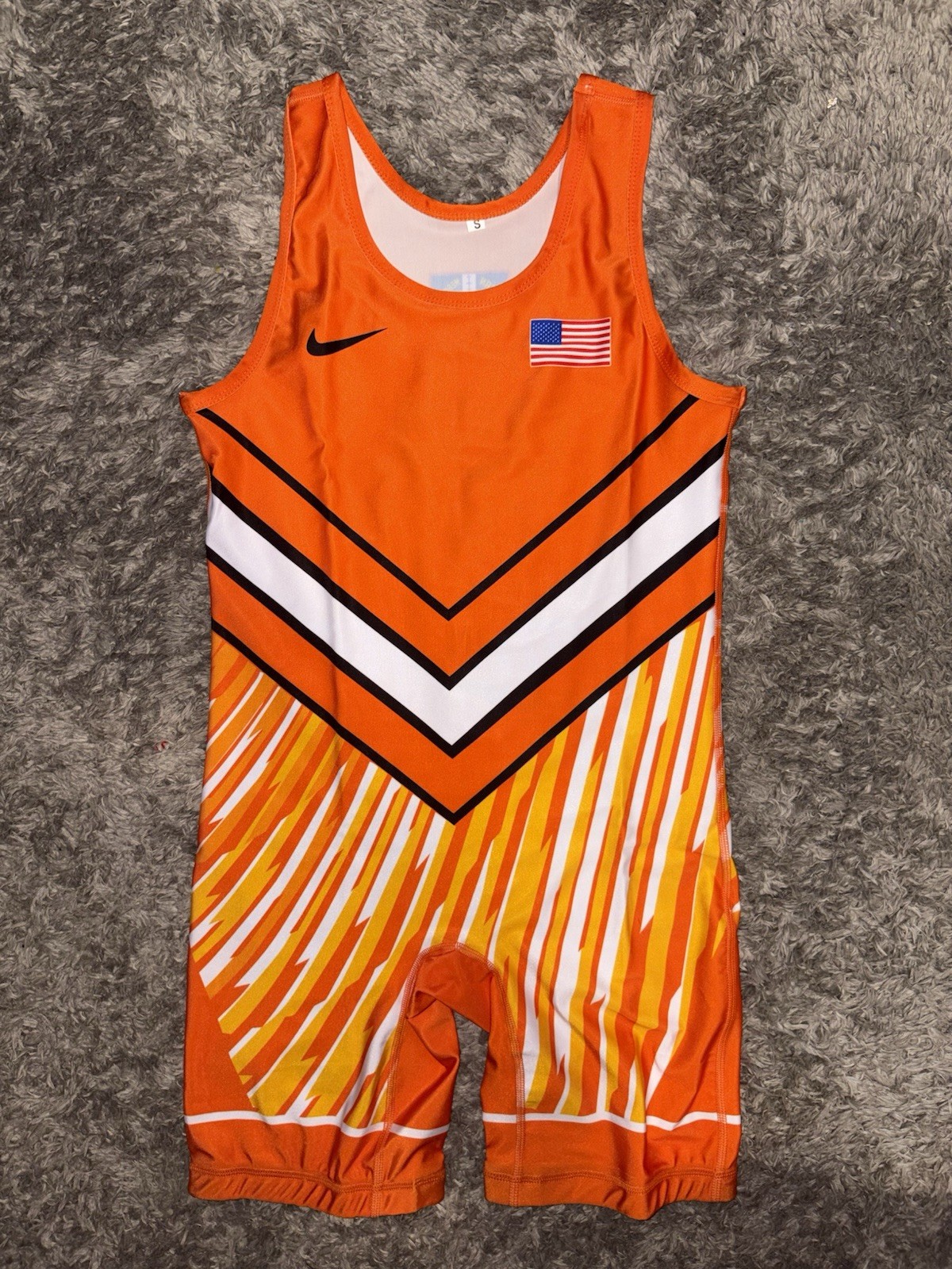 Orange Oklahoma State Wrestling Singlet Adult Small