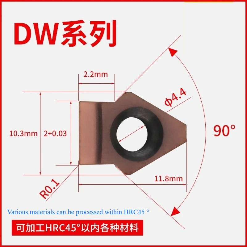 Keyway Broaching Cutter Carbide Insert Blade DW Series for CNC Machine