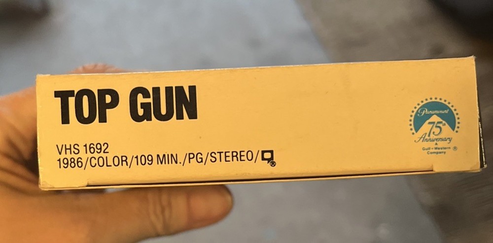 1st Release Top Gun VHS 1987 Paramount Tom Cruise Tested