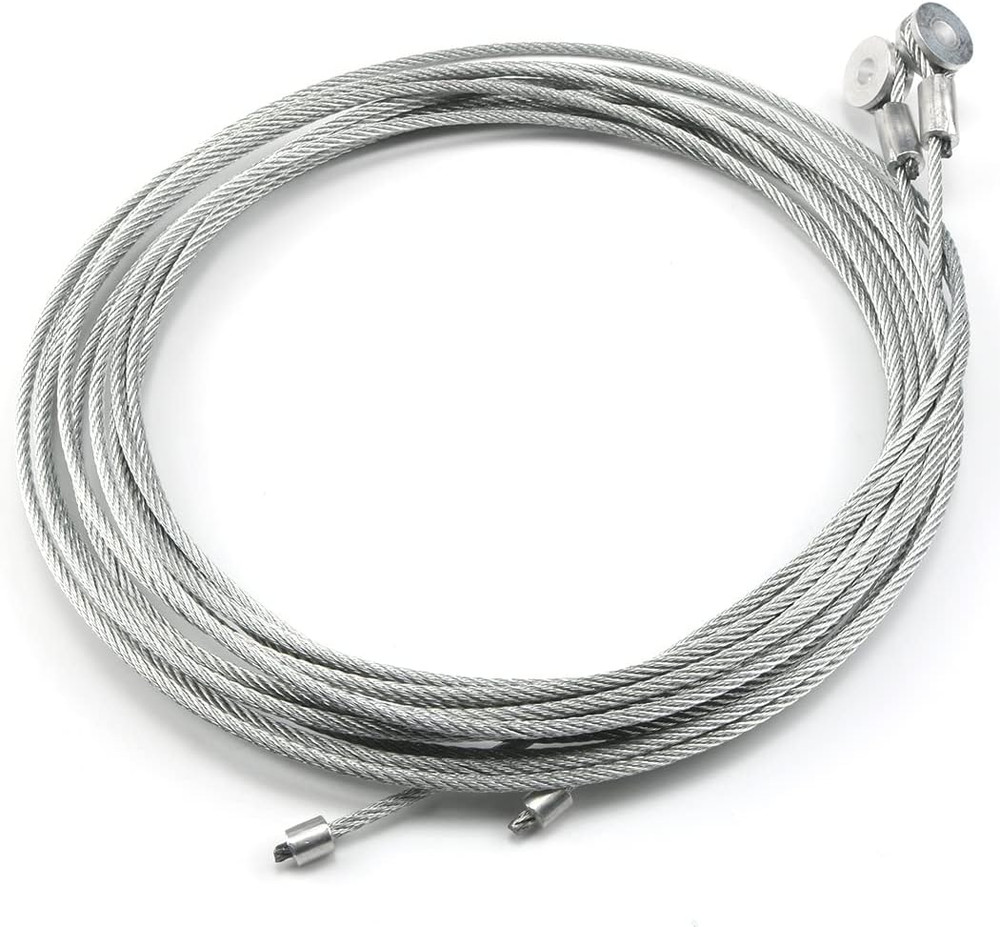 2PCS 150" Replacement Cable Wire - Enclosed Cargo Trailer Ramp Door Spring 12.5'
