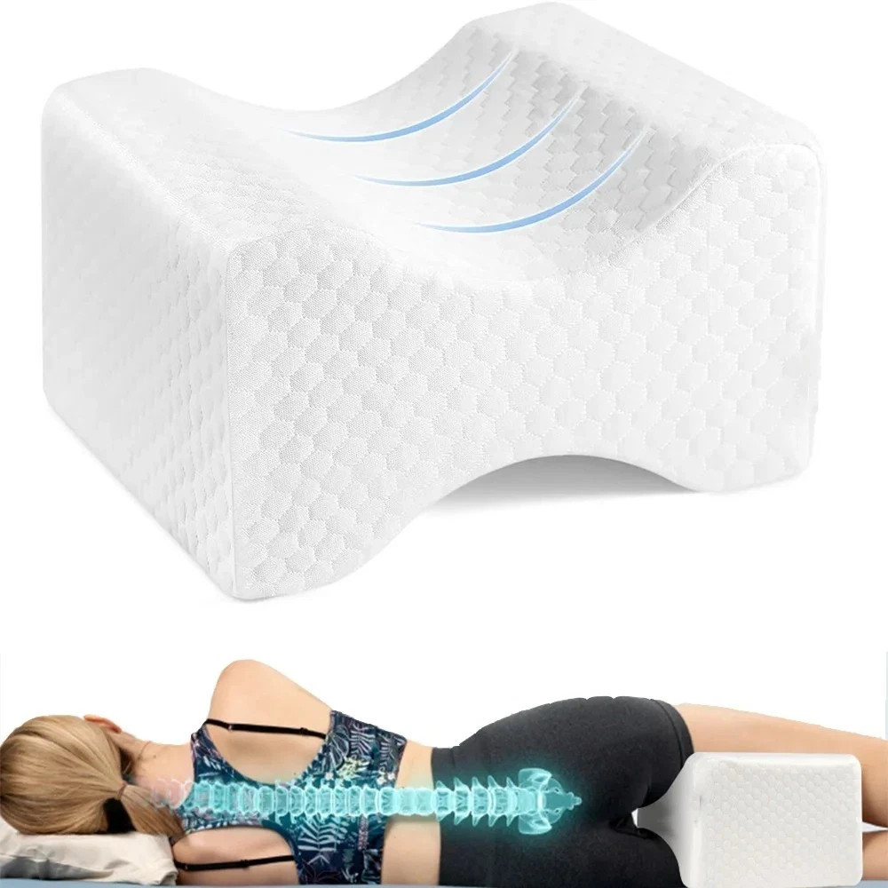 Memory Foam Leg Pillow for Side Sleepers – Knee Support Pillow with Adjustable"