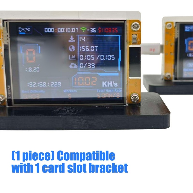 Efficient Cooling 1 Slot Bracket for NerdMiner NMMiner Mining Rigs