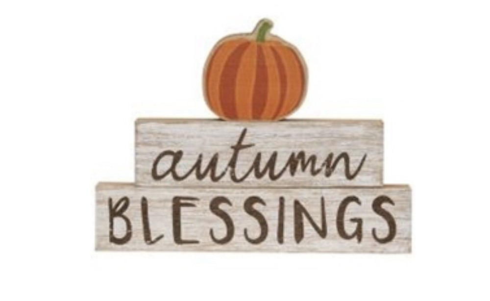 Autumn Blessings Pumpkin Stackers 3 Pc Set