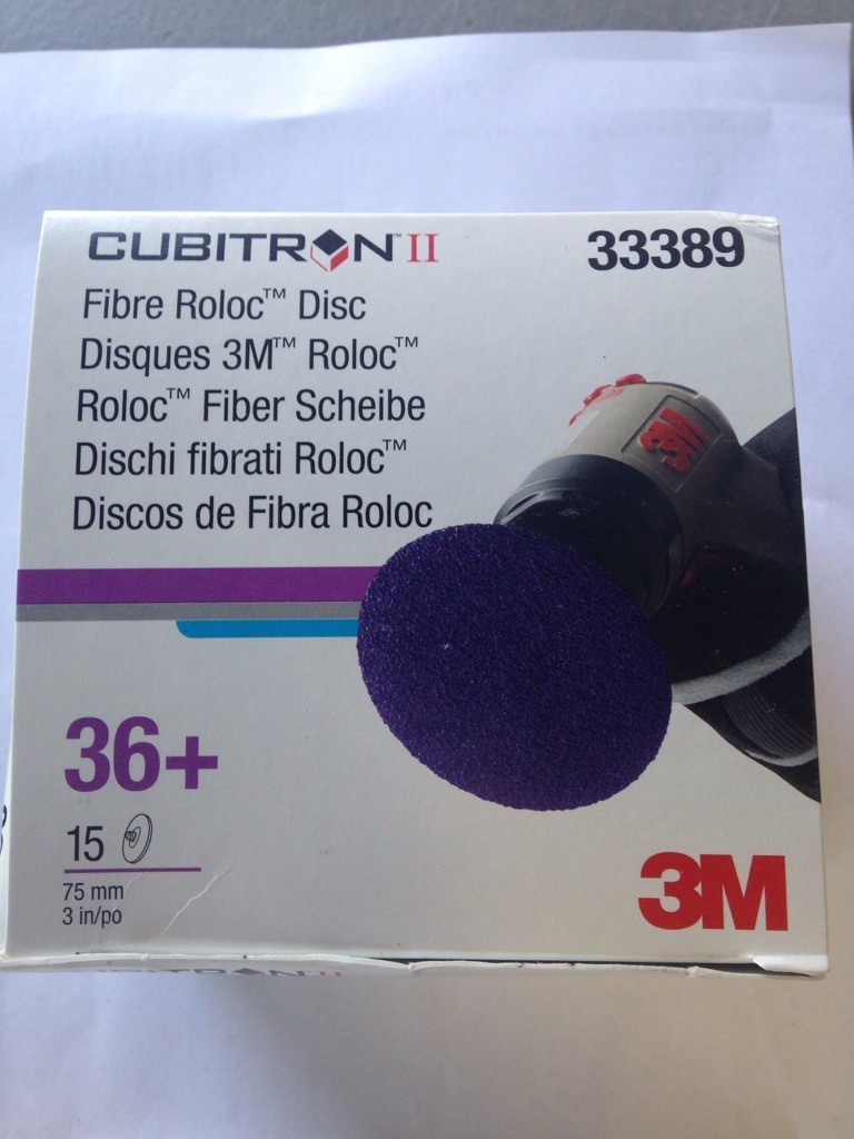 3M Cubitron II Fibre Roloc Disc, 3" 36+ Grit : 33389