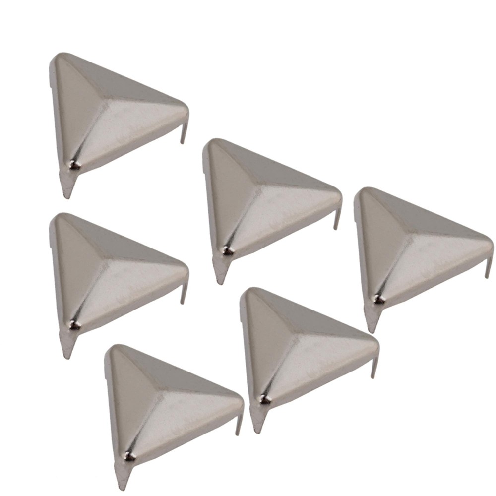 200Pcs Silver Triangle Pyramid Studs Rivets Punk Tacks for Leather DIY Crafts