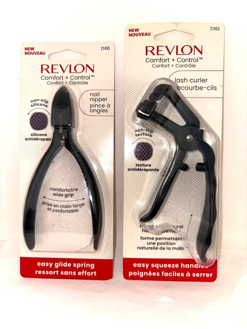 2 PK - Revlon Comfort  Control Nail Nipper & Lash Curler Set