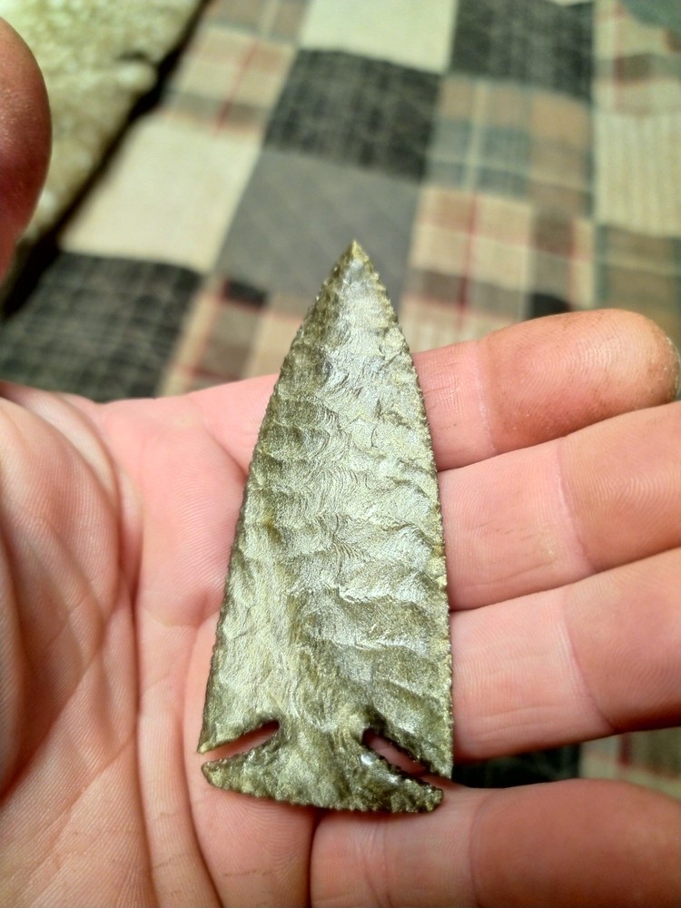 Corner Notch Goldsheen Obsidian 3 1/2" x 1 1/2"