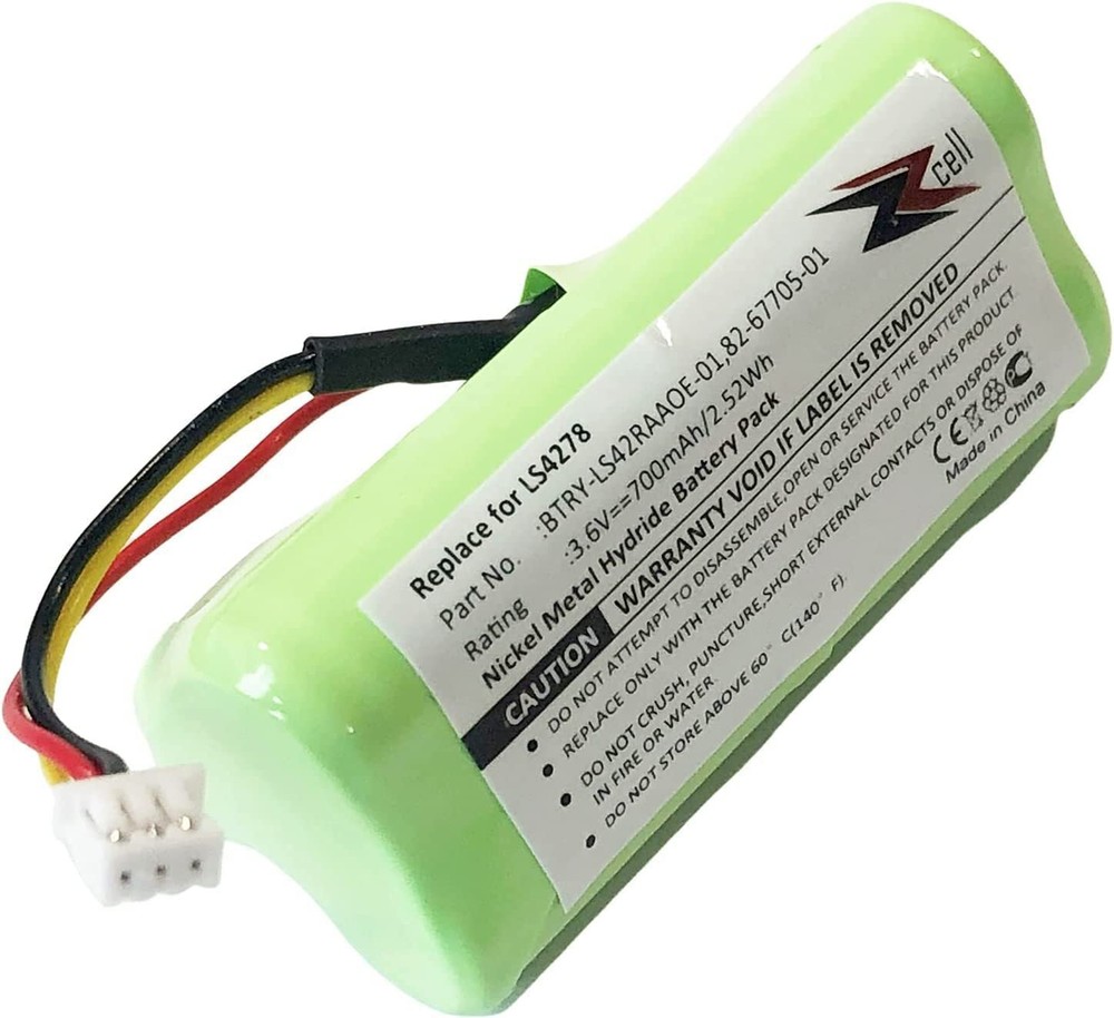 4-Pack ZZcell™ Bar Code Scanner Battery For Symbol LS4278 / BTRY-LS42RAAOE-01