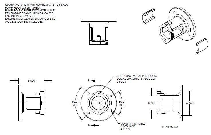 21870 - Pump Mount w/Access Covers