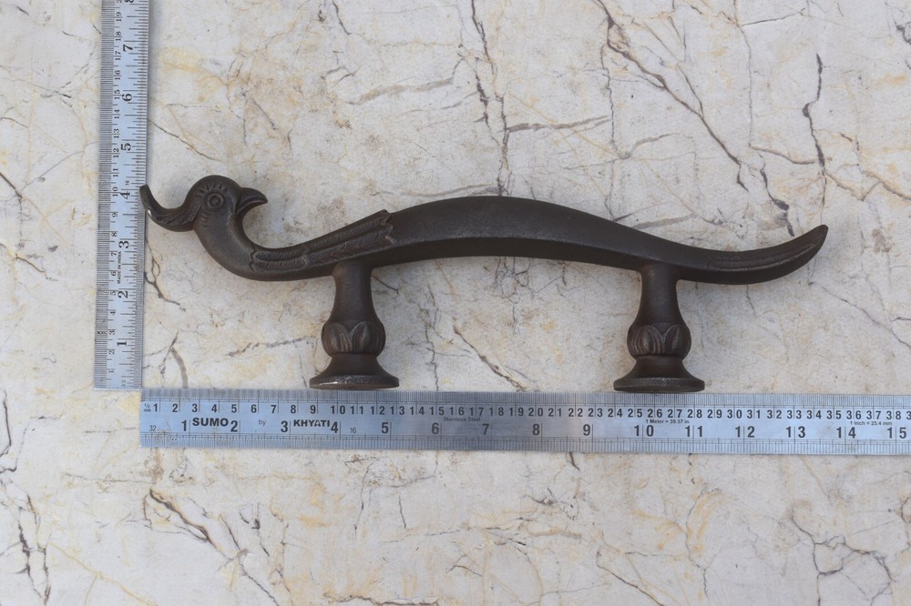 Victorian Type Peacock shape Cast iron Large n Heavy Gate door handles pulls
