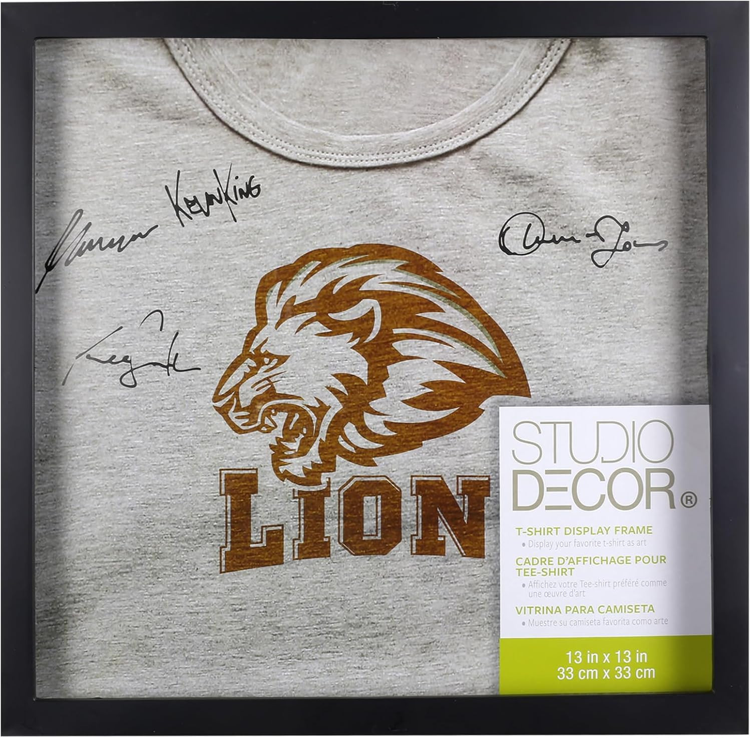 T-Shirt Display Frame - Display Case for Shirts, Jerseys, Memorabilia - Black, 1