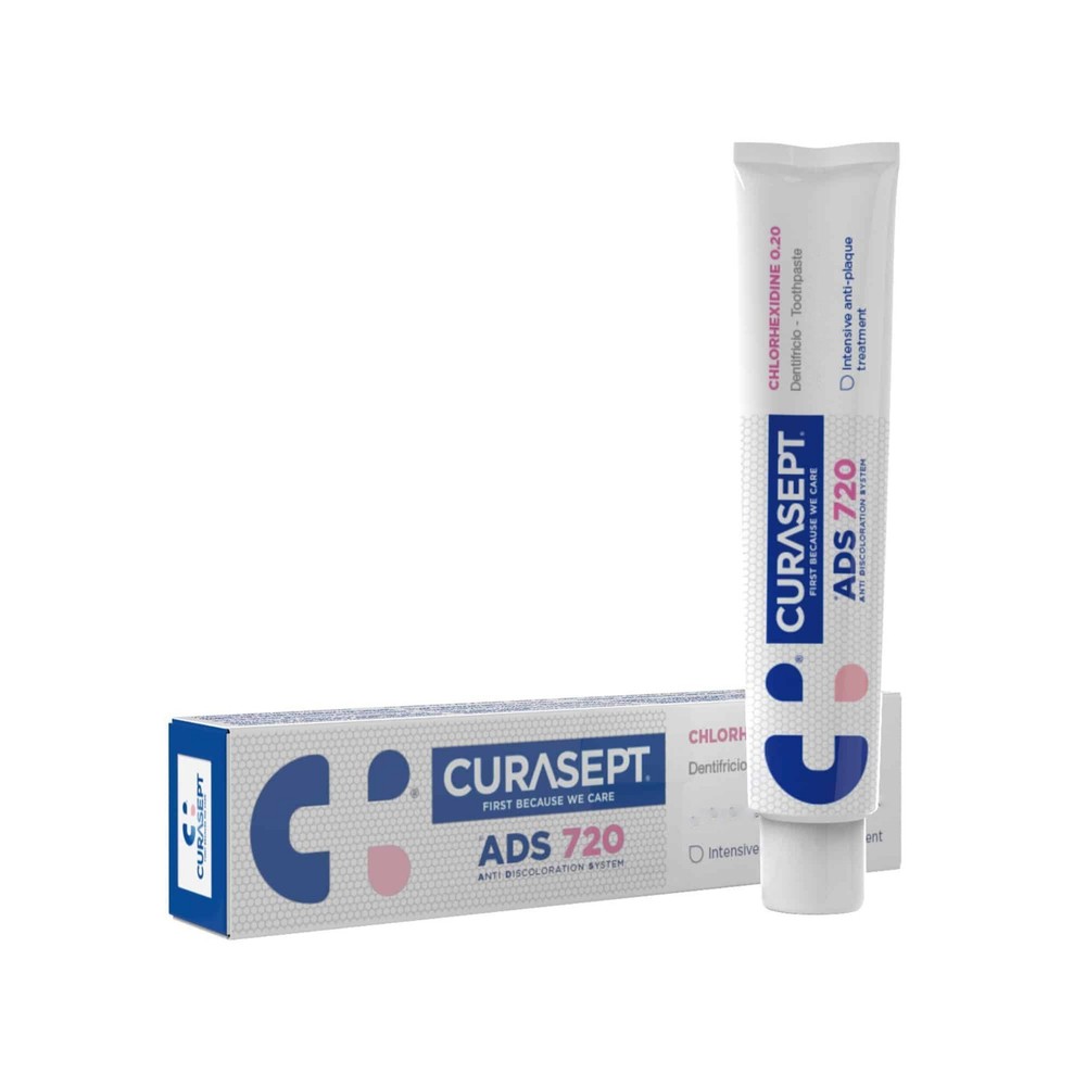 2 Pack Curasept ADS 720 Chlorhexidine 0.20 Toothpaste, 75ml