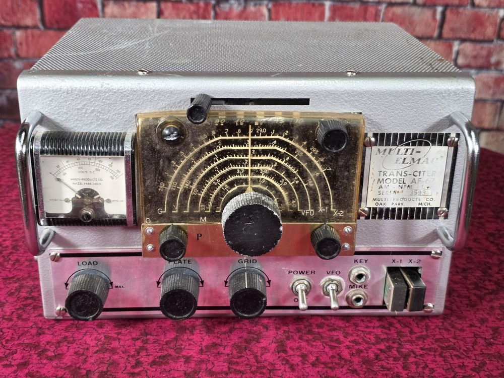 Multi-Elmac AF-67 Trans-Citer Vintage Ham Radio Transceiver (untested)