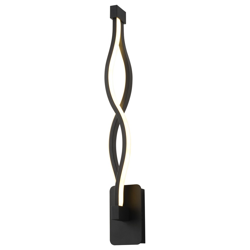 Modern 16W LED Wall-mounted Light Lamp Dimmable Black+Clear Wall Sconce Lighting