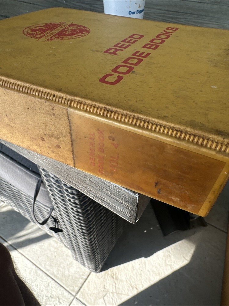 REED Code Book Volume 4 Dated Locksmith Ledger Look Read Fast free Shipping