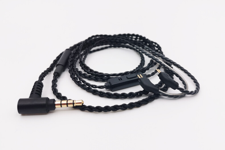 0.78mm 2pin CIEM connector OCC Audio Cable With mic -Universal