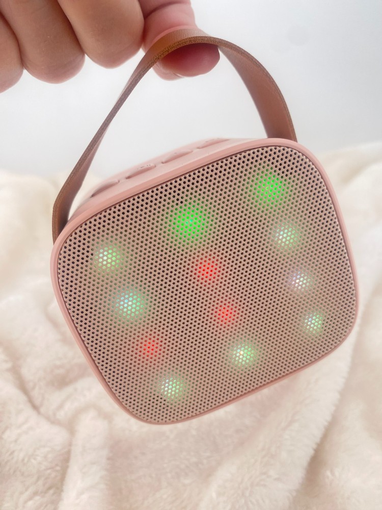 YLL Mini Karaoke Machine Portable Bluetooth Karaoke Speaker Pink