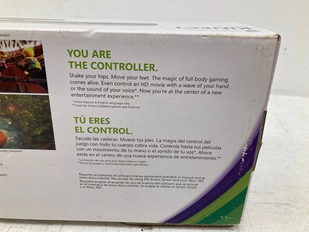 Xbox 360 Kinect Sensor complete with box.