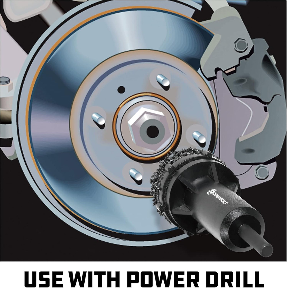 Powerbuilt Brake Rotor Resurfacing Kit 13 Pc Drill Attachment Rust Cleaner