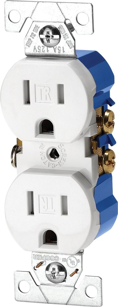 TR2709W Tamper Resistant Duplex Receptacle, White