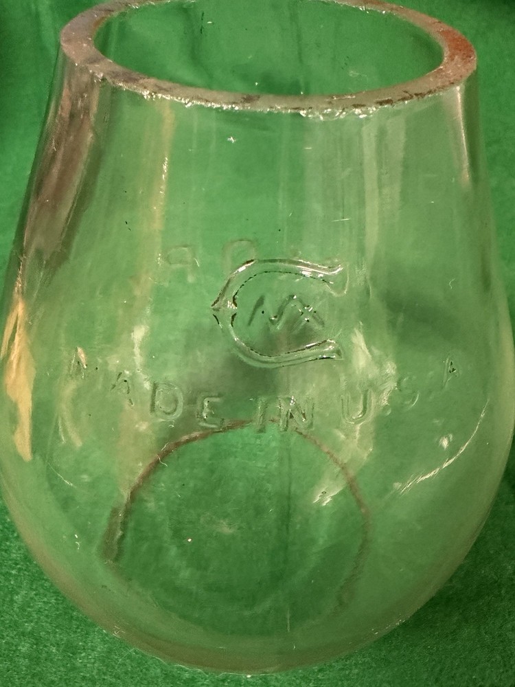 C &O Ry Lantern Globe Tall Embossed