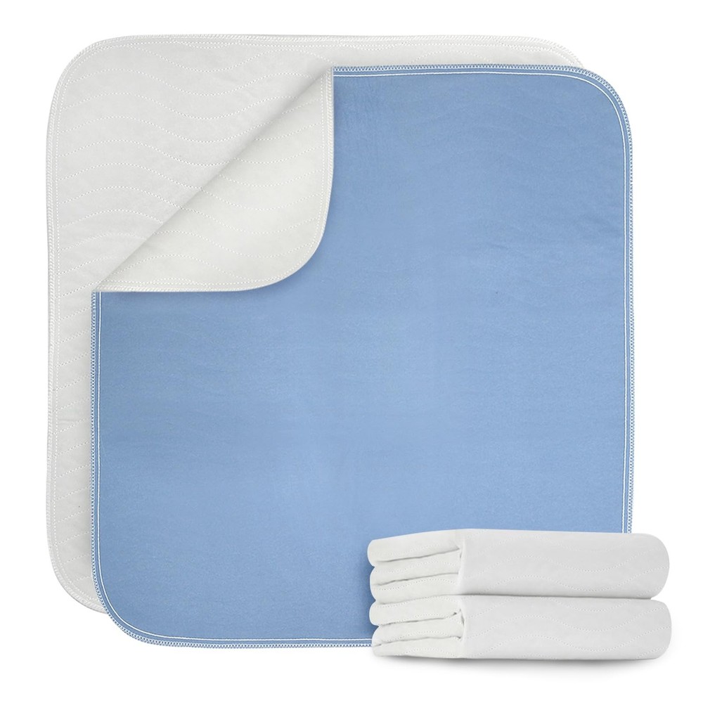 Gogreen Waterproof Reusable Underpads, 4-Layer Heavy Absorbency & Quilted Was...