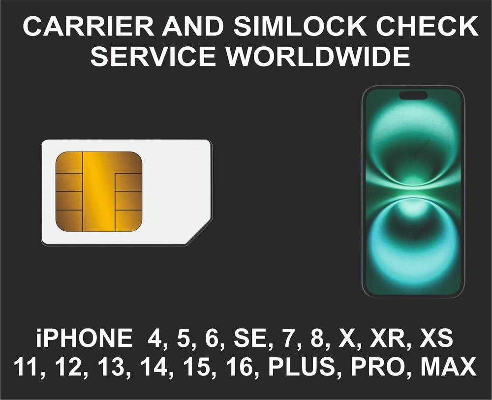 Carrier And SIM lock check, iPhone All Models, Network Check, Fast