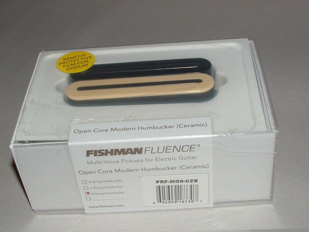Fishman Fluence PRF-M08-CZB Open Core 8 String Pickup Ceramic  ZEBRA / BLACK NKL