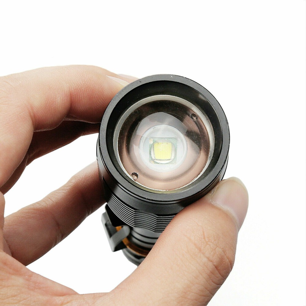2Pack LED Flashlight For Tactical Police LED Bright 5 Mode Zoomable Torch