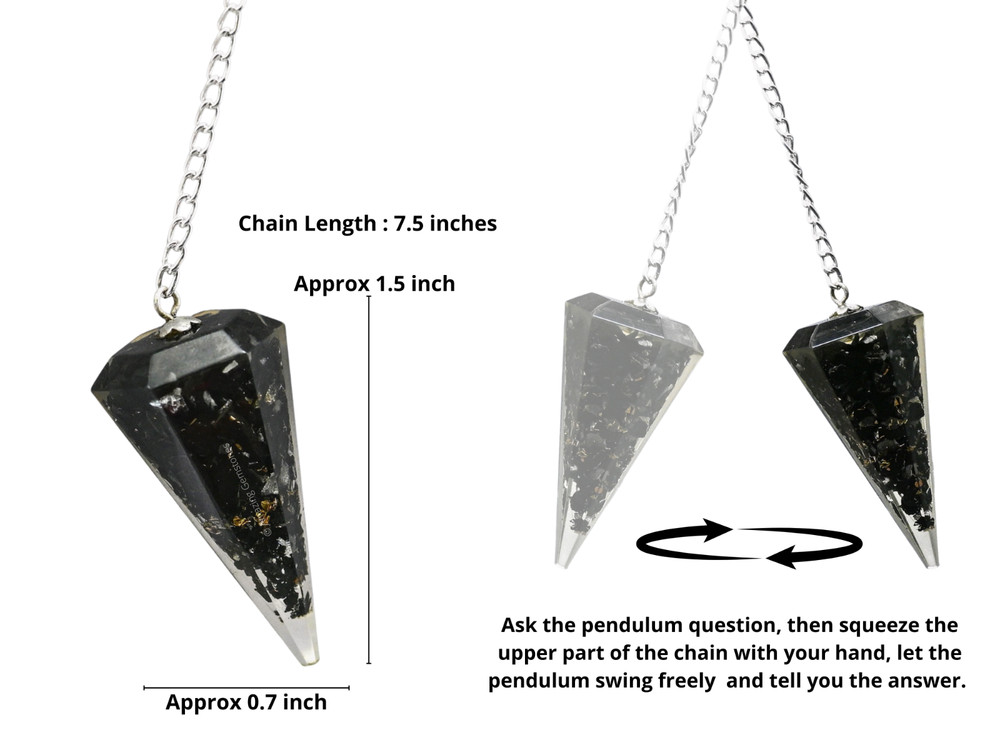 Black Tourmaline Orgone Pendulum