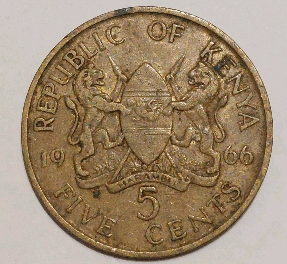 Coin Kenya: 5 Cent 1966