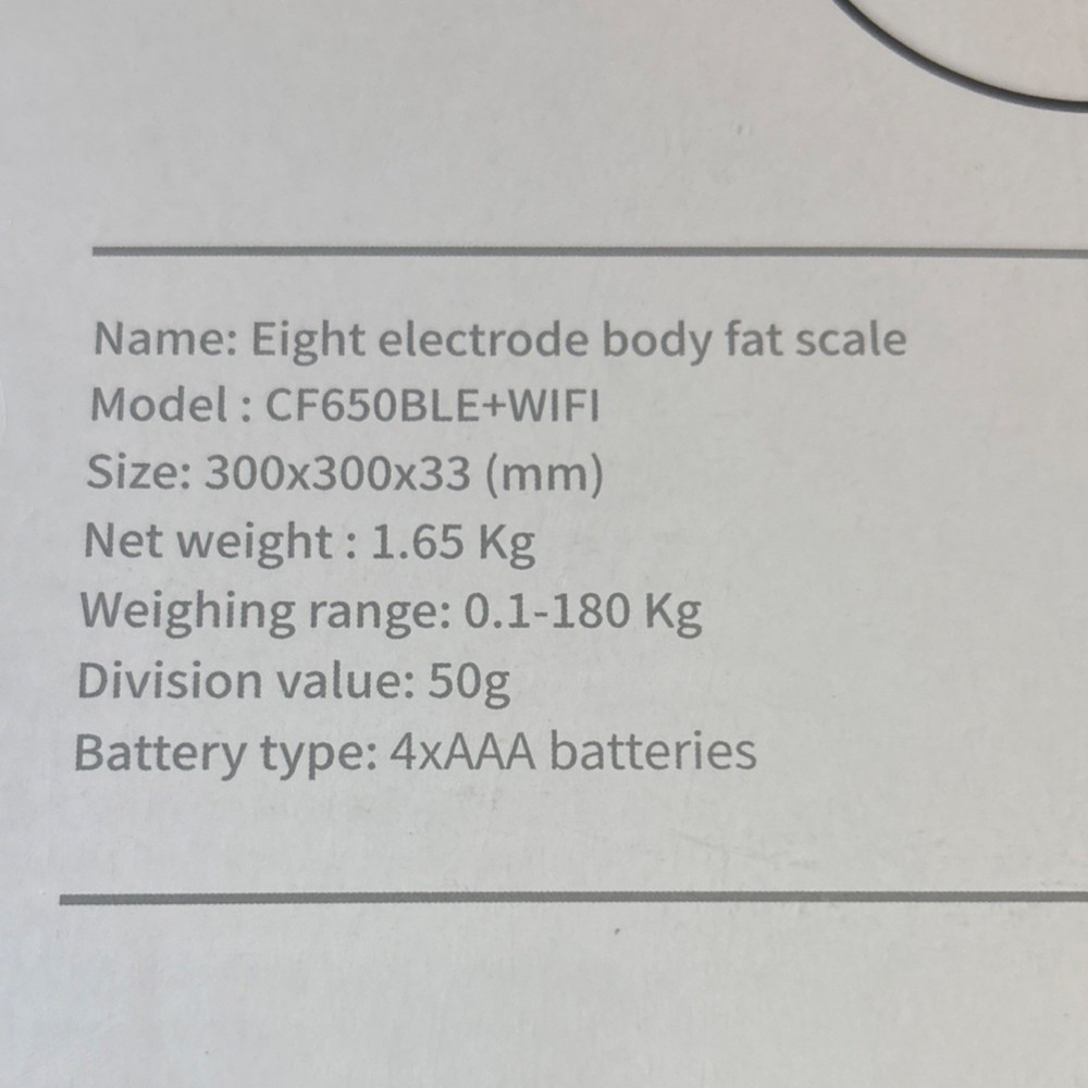 Body Analyzing Eight Electrode Digital Scale J1000B1-2001