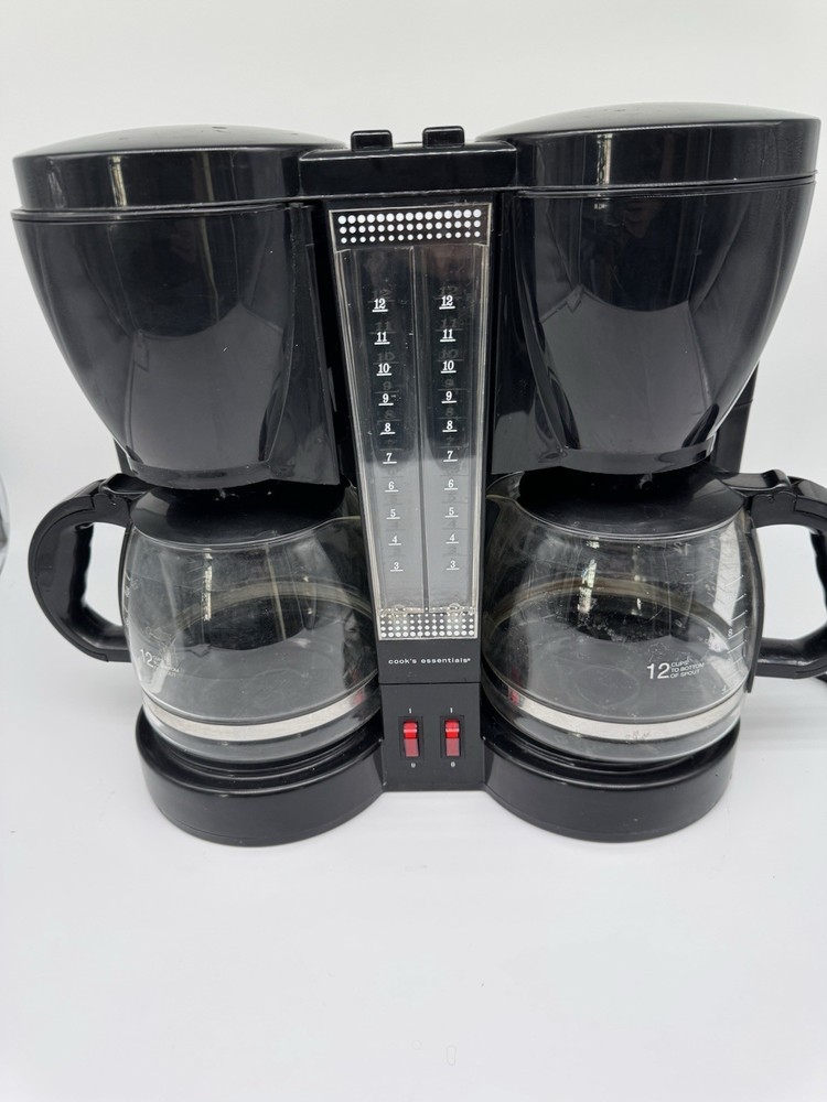 Cook’s Essentials Dual Coffee Maker 12 Cup Double Brewer Two Pot Coffee Machine