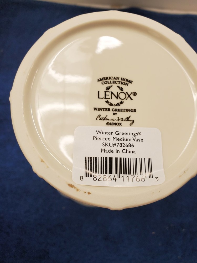 Lenox Winter Greetings Pierced Medium Vase