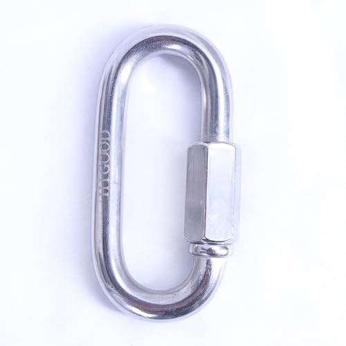 3.5 Inch 304 Stainless Steel Carabiner and Stainless Steel Chain Quick 3.5inch