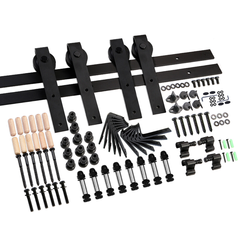 4-20FT Sliding Barn Door Hardware Closet Track Kit for Single/Double/Bypass Door