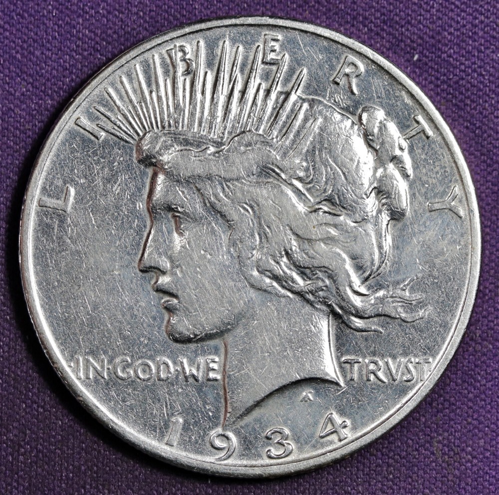 1934-s Peace Silver Dollar.  High Grade.  206944