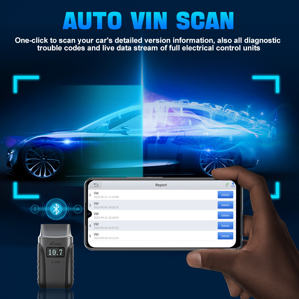 XTOOL A30M Car Bidirectional Scan Tool Diagnostic Scanner Code Reader 26+ Resets