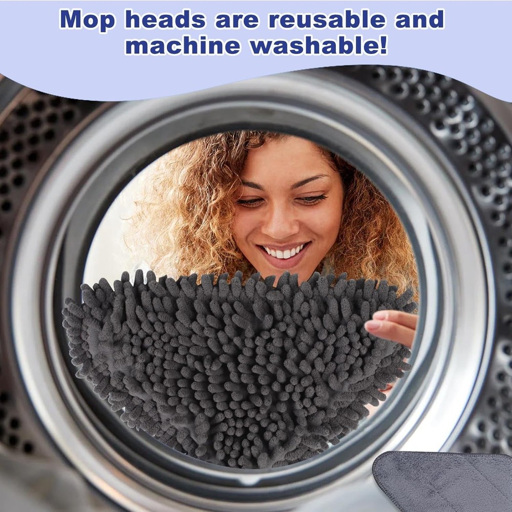 Versatile Wall Mop with Adjustable 79-Inch Handle for Easy High Cleaning